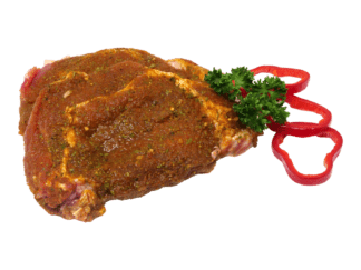 Schweinenackensteaks, haus würzig