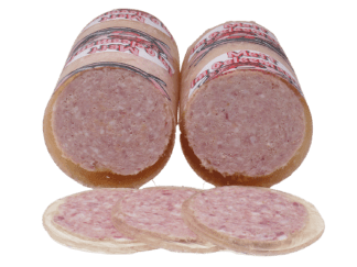 gekochte Mettwurst im Gelee