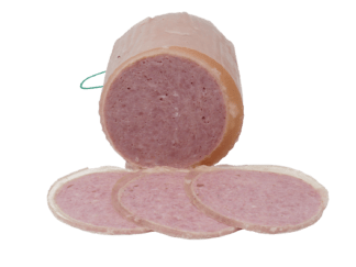 Gekochte Putenmettwurst in Gelee