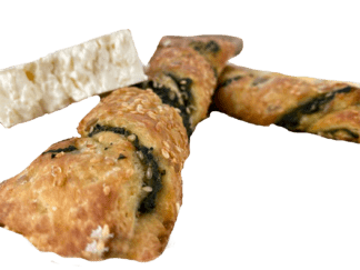 Spinatzwirbel mit Feta