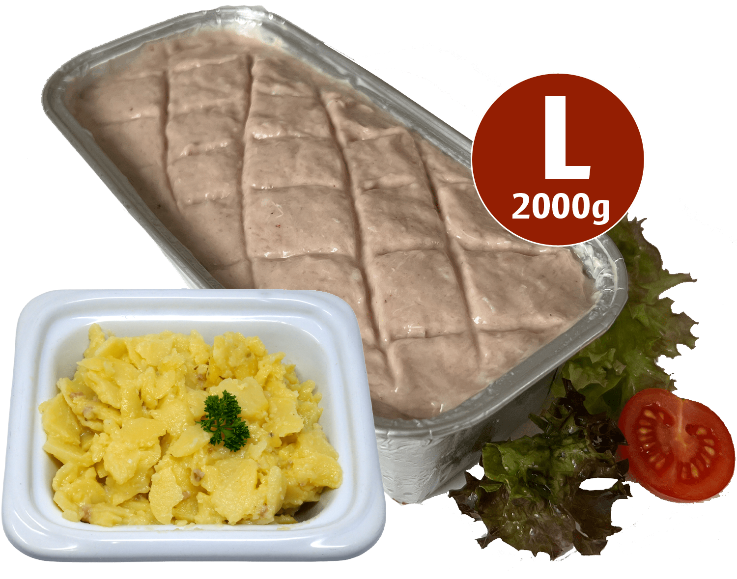 Fleischkäse zum Selberbacken L + Kartoffelsalat