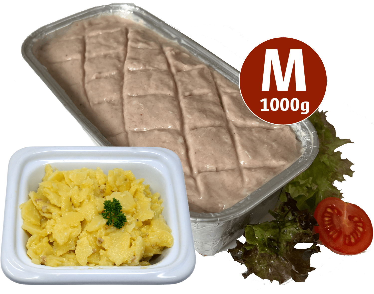 Fleischkäse zum Selberbacken M + Kartoffelsalat